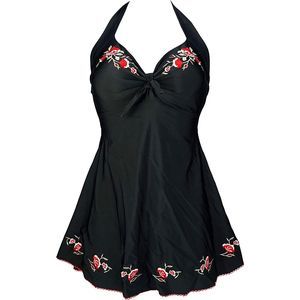 NWT COCOSHIP Vintage Sailor Pin Up Swimsuit Retro One Piece Skirtini Cover Up Sw